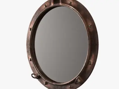 Cyan design porto rustic bronze mirror 3D model