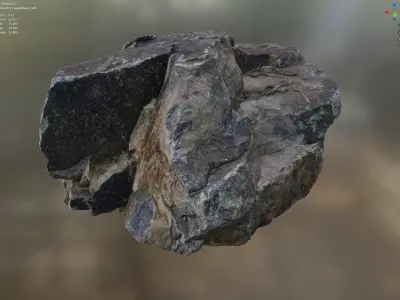 Jagged Basalt- 8K Textures - 6 Mesh Resolutions  Low-poly 3D model