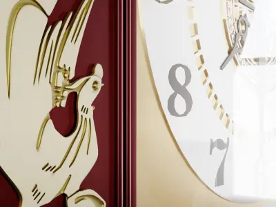 Classic Wood Clock 3D model