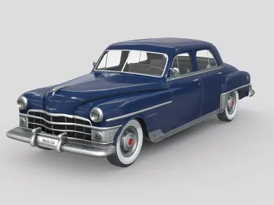 Chrysler New Yorker 1950 Low-poly 3D model