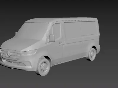 Mercedes-Benz Sprinter 2020 on a small scale 3D print model