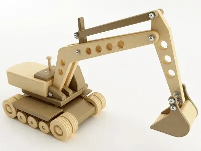 Toy Excavator 3D model