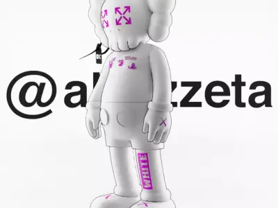 Kaws Off White Companion 2nd Bundle 2 Styles Textured Low-poly 3D model