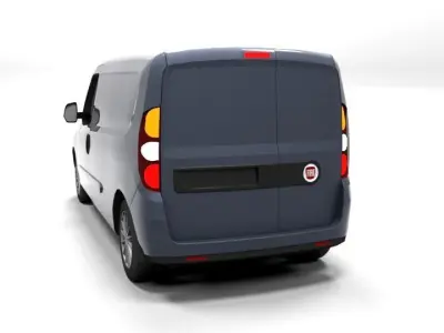 FIAT DOBLO CARGO LONG LOWPOLY Low-poly 3D model