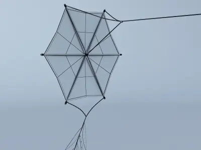 Wooden Kite PBR LP Low-poly 3D model