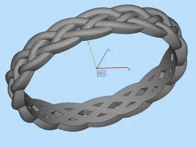 Women ring with binding size 18 mm 3D print model