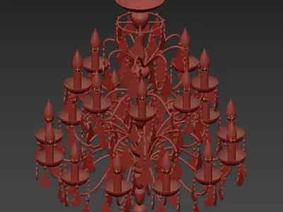 CLASSIC CHANDELIER Low-poly 3D model
