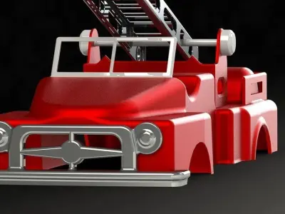 camion de bomberos DF Free 3D model