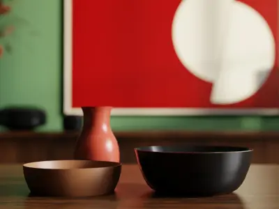 Chinese dining room 3D model