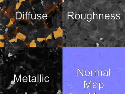 Antique Iron Candelabra Weathered Finish model pack Low-poly 3D model