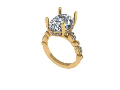 Women diamond ring 3d render  3D print model