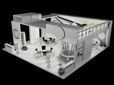 Booth Exhibition Stand a390d  3D model