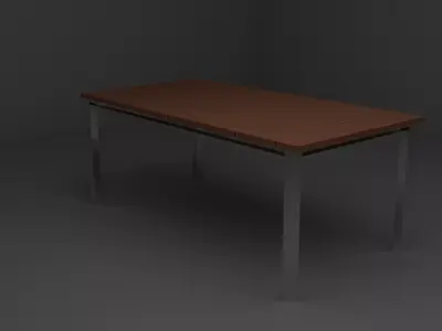 Dark wood table Free 3D model