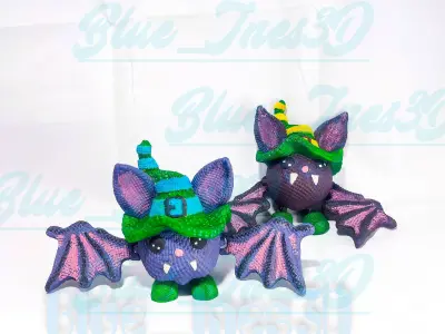 CROCHETD KNITTED SPOOKY BAT PRINT IN PLACE 3D print model