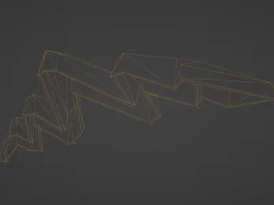 Mountain Logo low-poly for 3D print as a decoration deco 3D print model