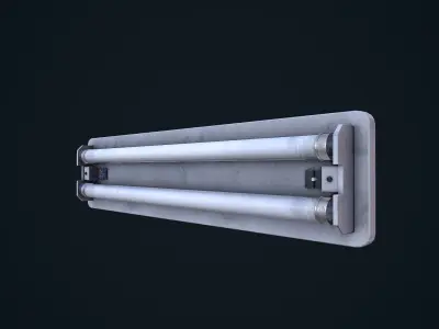 Fluorescent Light Low-poly 3D model