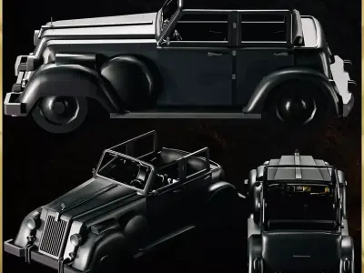 Agent Car - 3D ASSET - Game Ready - 3D Art Low-poly 3D model