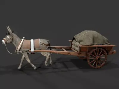 donkey Car Low-poly 3D model