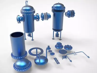  Water purification Filter scale model 3D print model