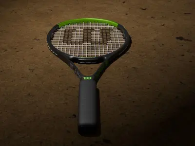 Wilson Blade Feel 103 tennis racket Low-poly 3D model