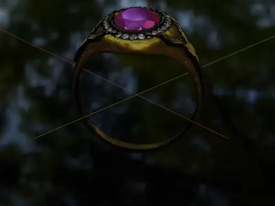 Ring 3D Model for Jewelry visualization and printing 3D model