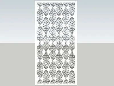 Partition decorative metal screen 3D model