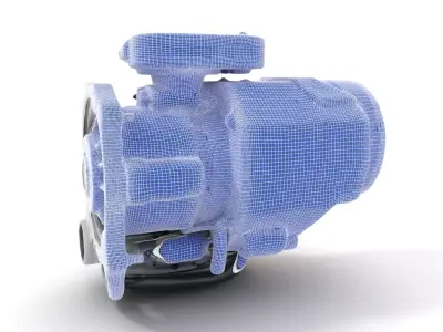 Futuristic Engine Component Model Pack Low-poly 3D model