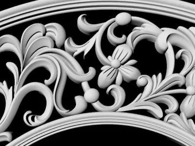 carved mirror 3D model purchase