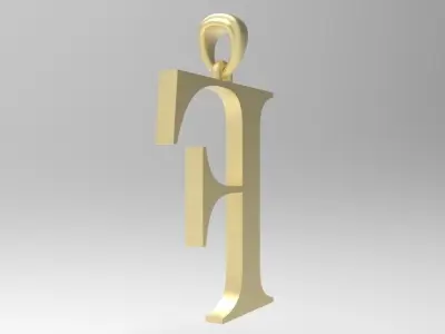 Alphabet Latin F 3D print model