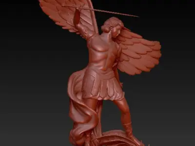 Saint Michael Statue 3D model