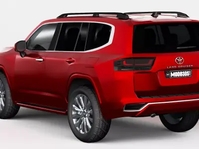 Toyota Land Cruiser With Bullbar 2022 3D model