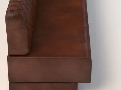 27 Feet Long Tufted Banquette 3D model