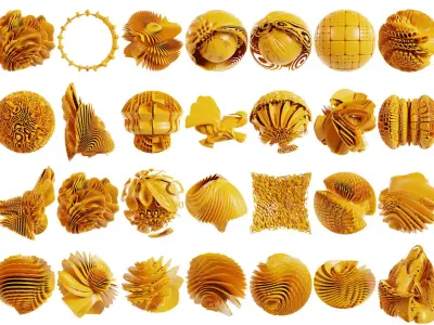 144 Abstract Objects Superbundle 3D Model Collection