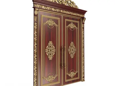 Carved Door Classic 01401 Wood Low-poly 3D model