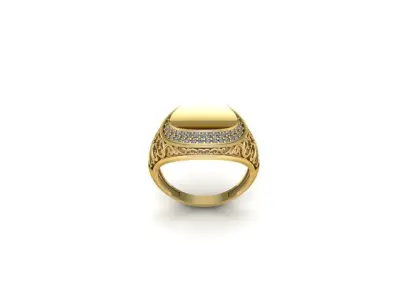 vintage gold ring print model slt 3D print model