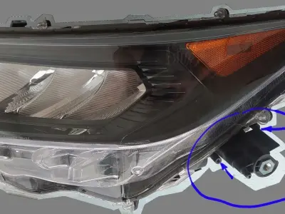 Headlamp mounting bracket for repair 3D print model