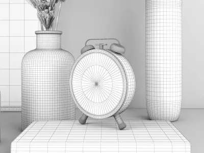 pampas decor set  3D model