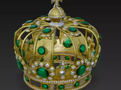 queen crown 3d model 3D model