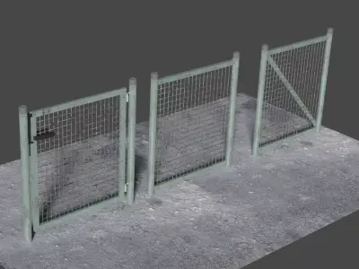 Garden Fence Low-poly 3D model