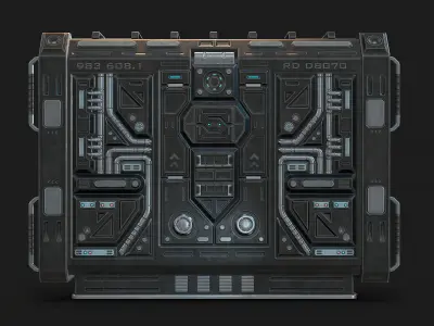 Sci Fi Generator Low Poly Low-poly 3D model