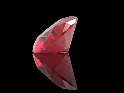 Oval Cut Gem 3D print model