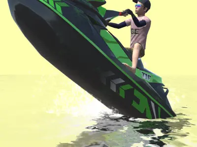 Boat Race Actions 3D model