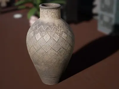 Clay jug - Game-Ready - AR VR Low-poly 3D model