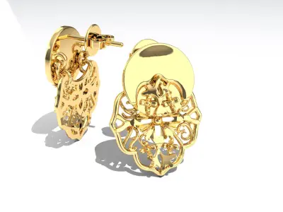 Lace Dangling Stud 3D print model