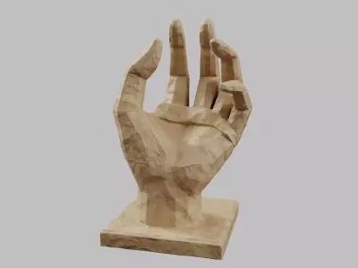 Origami Hand 3D model