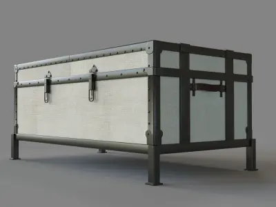 Ludlow Sliding Trunk Coffee Table 3D model