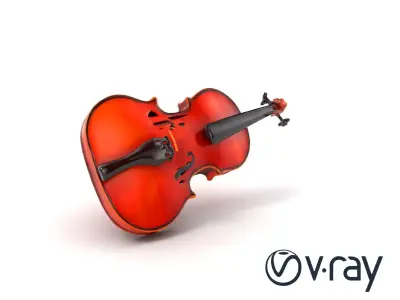 Deep Amber Varnish Cello model pack Low-poly 3D model