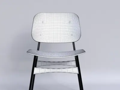 Soborg Wood base By Borge Mogensen 1950 3D model