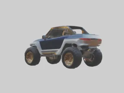 Luxury Electric Offroad Car model Low-poly 3D model