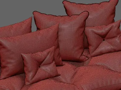 Decorative Pillows Set 7 3D model